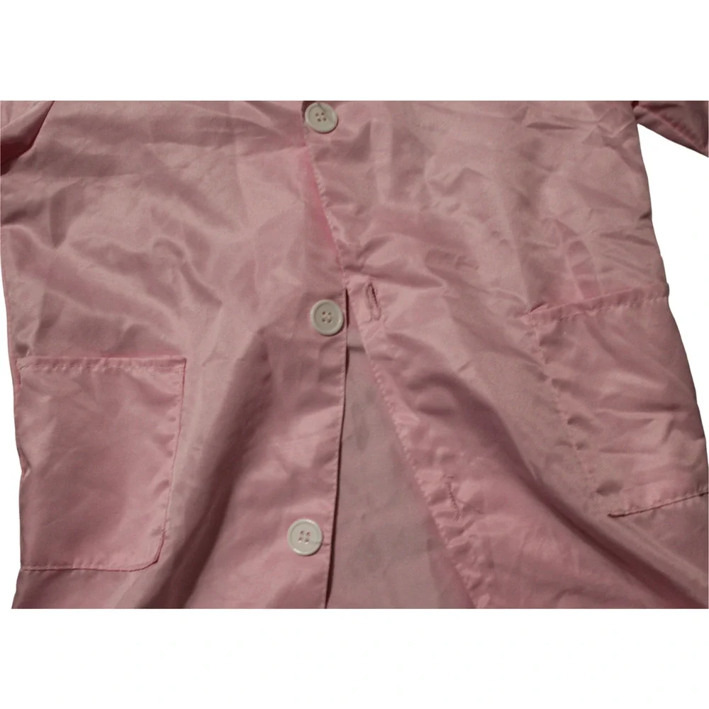 Pink Kids Lab Doctor Nurse Costume Girls Surgeon Coat Hat Cosplay Dress Up Sm/M